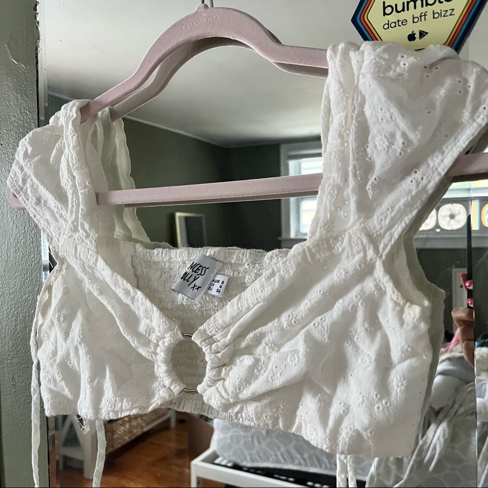 Princess Polly white crop top